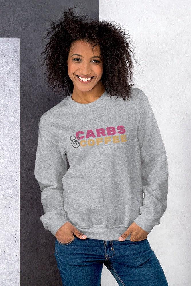 Carbs & Coffee Sweatshirt-Sweatshirt-Caffeine + Carbs-Sport Grey-S-Caffeine + Carbs