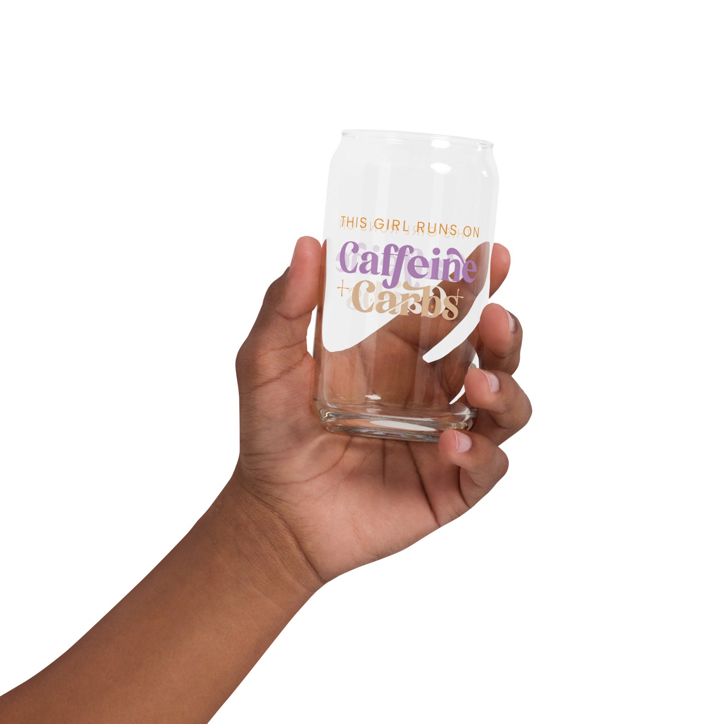 Caffeine + Carbs Can Glass