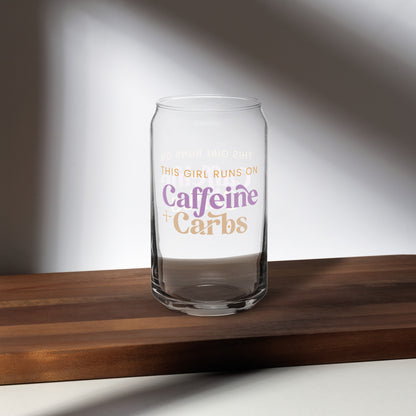 Caffeine + Carbs Can Glass