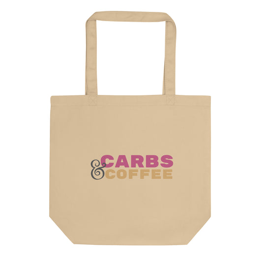 Carbs & Coffee Cotton Tote Bag